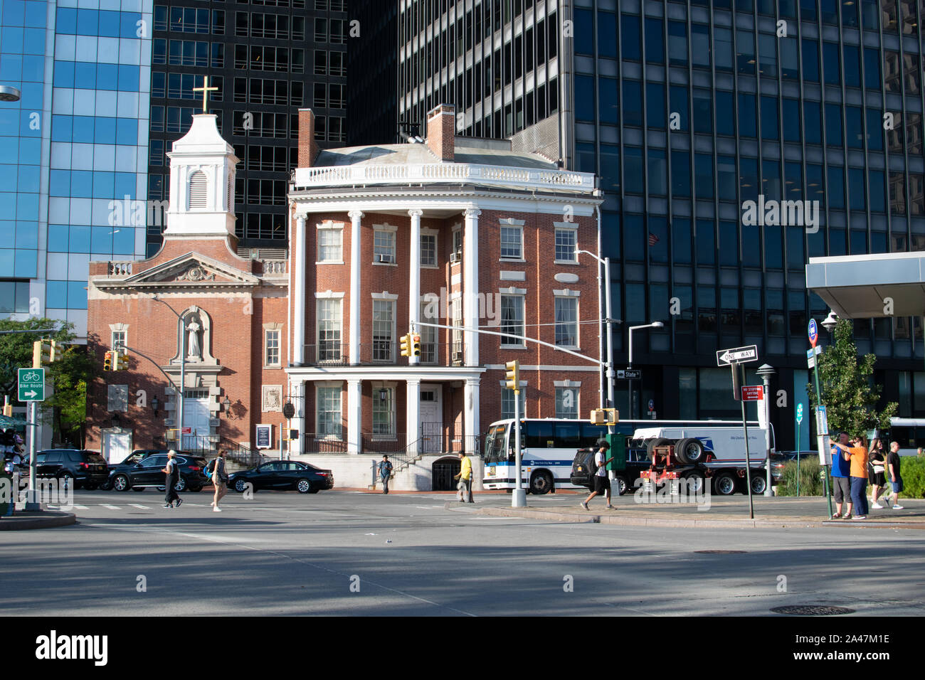 À l'église paroissiale catholique romaine 7 State Street Banque D'Images