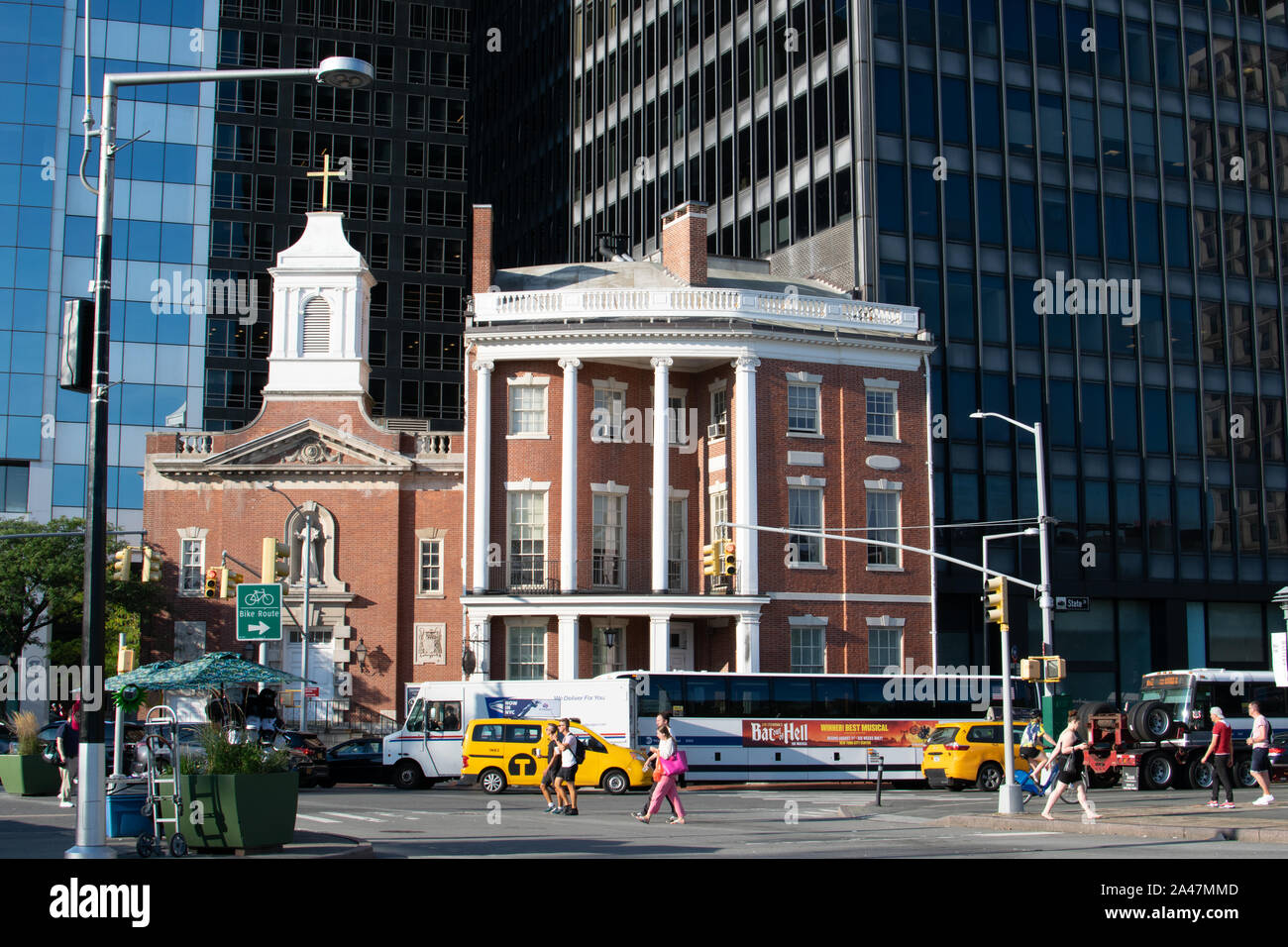 À l'église paroissiale catholique romaine 7 State Street Banque D'Images