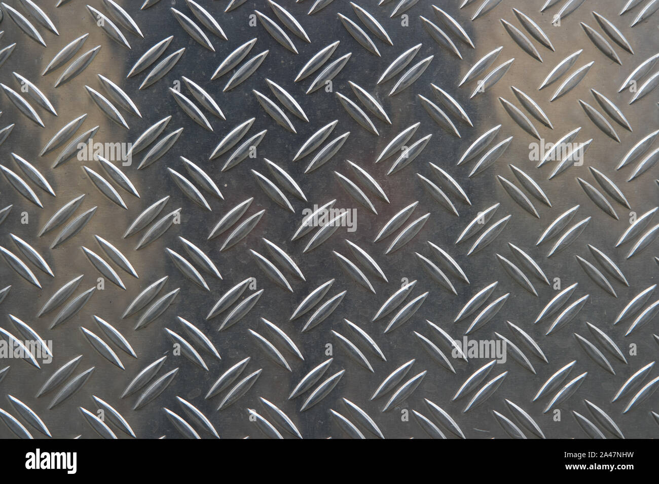 Checker Plate argent Modèle Texture Banque D'Images