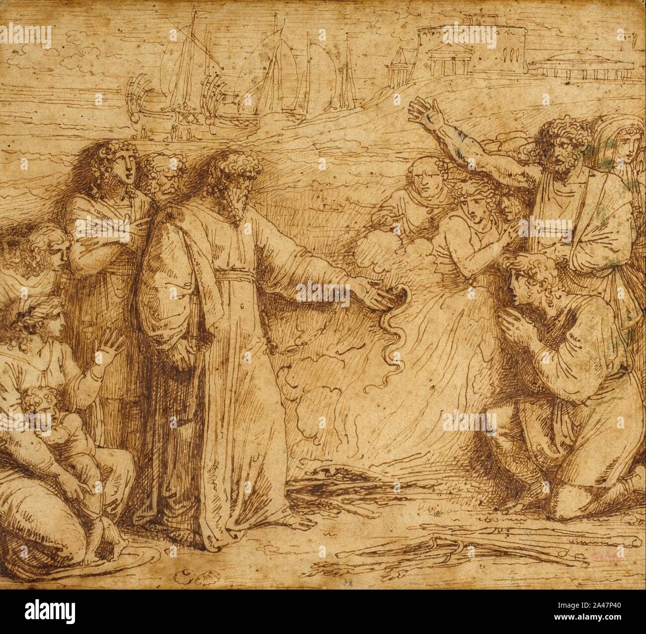 Felice Giani - Miracle de Saint Paul Banque D'Images