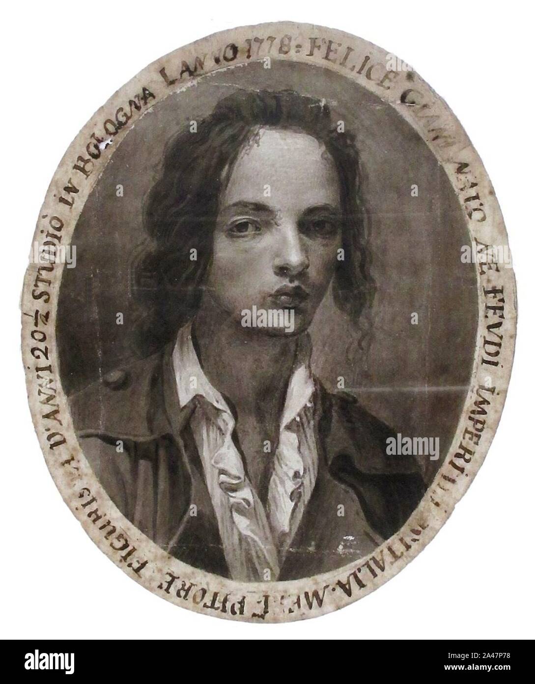 De Felice Giani-AUTORITRATTO-1779. Banque D'Images