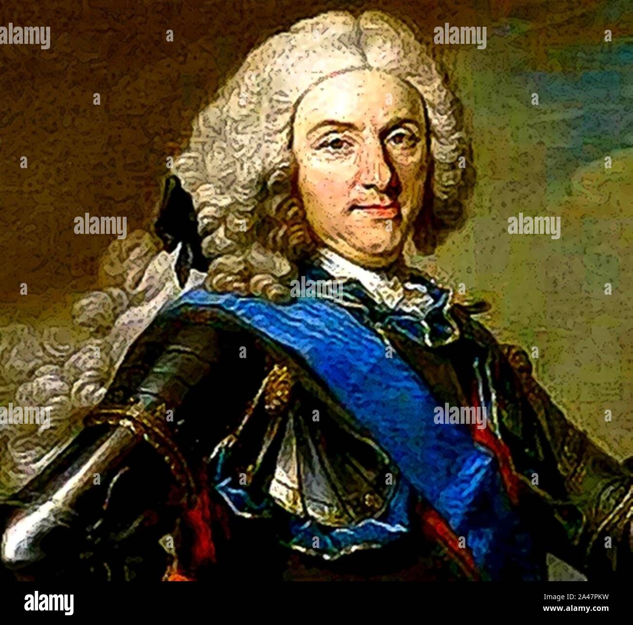 Felipe V de España (Louis Michel Van-Loo). Banque D'Images