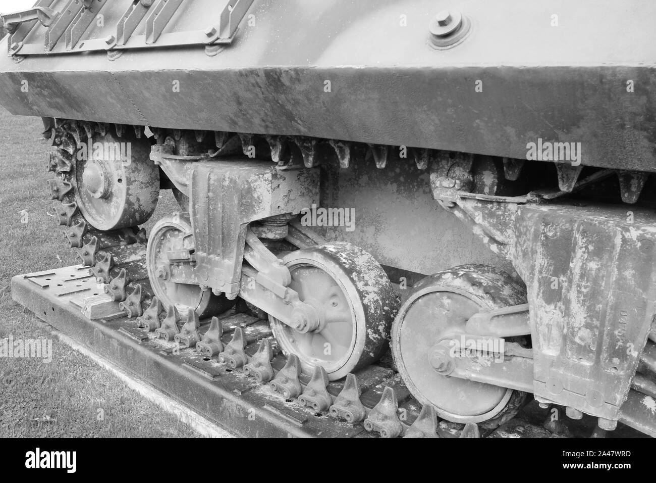 09/10/2017 Normandie. D-Day, musée du Débarquement de véhicules blindés de l'armée américaine Banque D'Images