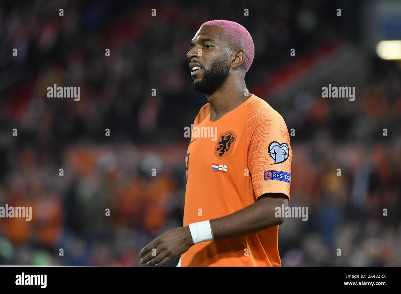 Ryan Babel durant la qualification Championnat d'Europe de Football UEFA match Netherlands-Nothern l'Irlande le 10 octobre 2019, à Rotterdam, Pays-Bas.  : Soenar Chamid Crédit/SCS/AFLO/Alamy Live News Banque D'Images