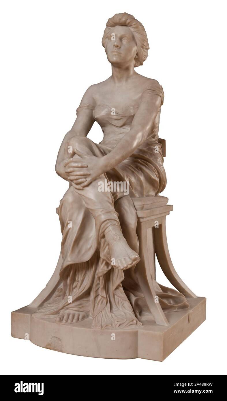 Figura de mujer sentada - Alfred Boucher. Banque D'Images