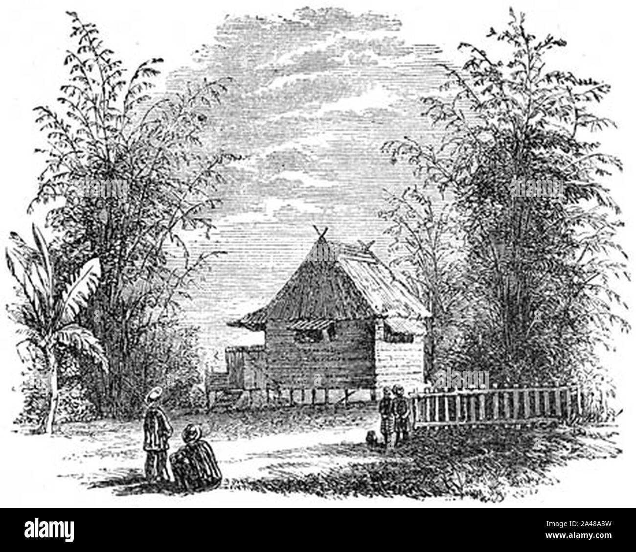 Maison Philippines début des années 1800. Banque D'Images