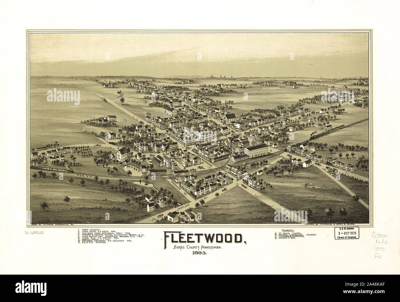 Fleetwood, comté de Berks, en Pennsylvanie. Banque D'Images