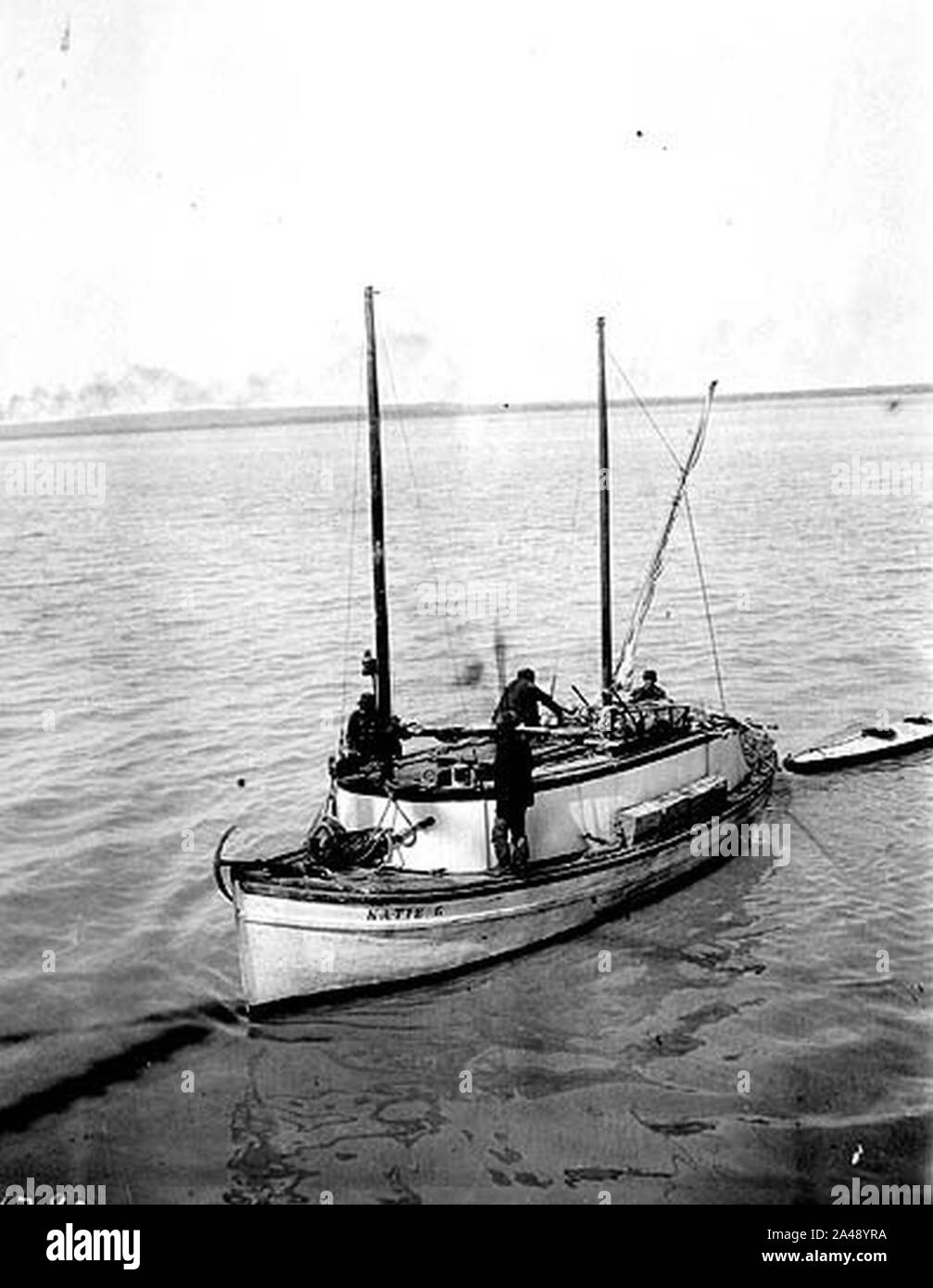 Bateau de pêche de l'Alaska à Koggiung KATIE G juillet 1918 (236) de Cobb. Banque D'Images