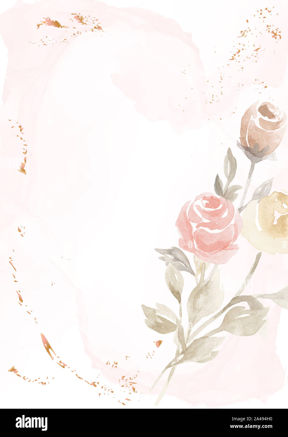 Le vecteur vertical sur fond rose pastel avec appelée fleur illustration Banque D'Images Le vecteur vertical sur fond rose pastel avec appelée fleur illustration Banque D'Images