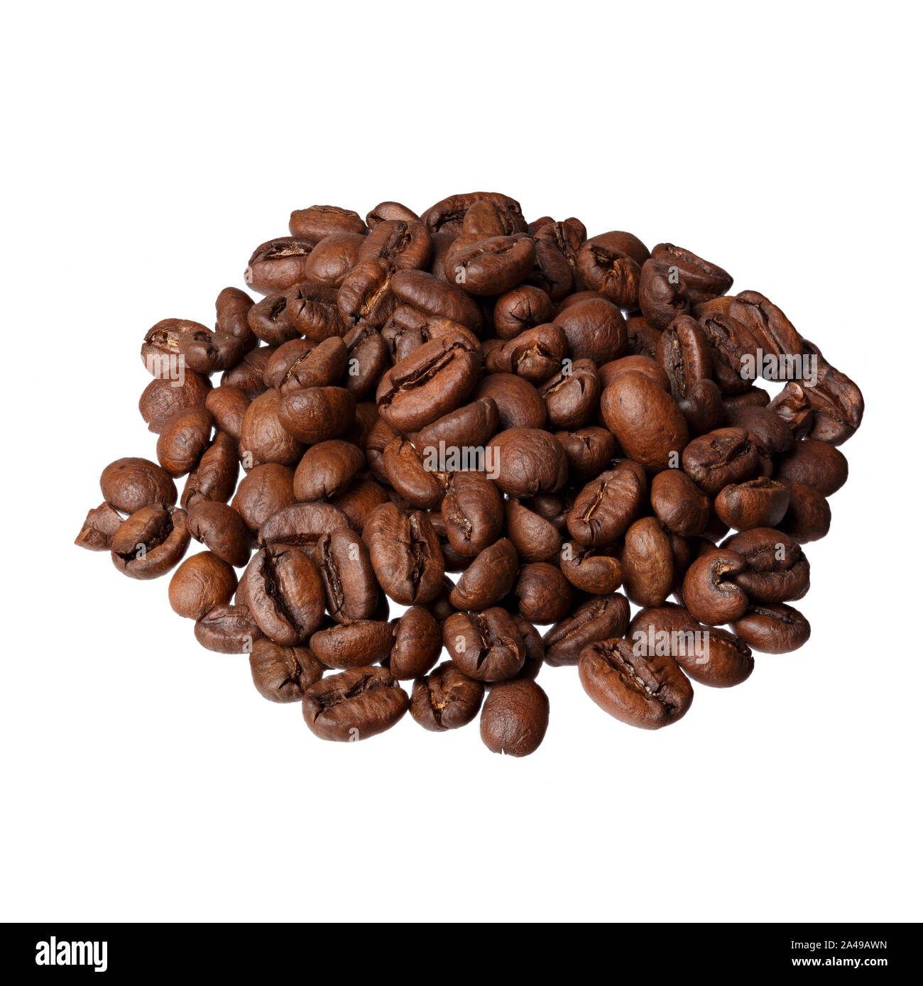 Café Kenya AA café gourmand sur fond blanc. Banque D'Images