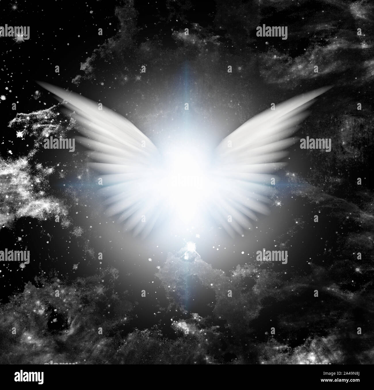 Shining Star ou les ailes d'ange Banque D'Images