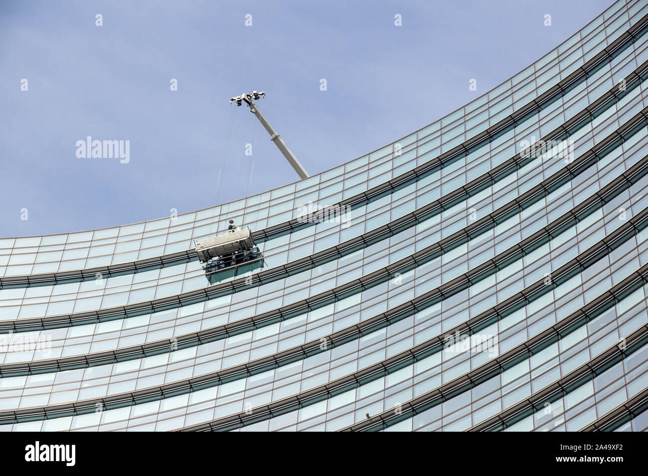 Gratte-ciel moderne en verre abstrait Architecture financière Détail Banque D'Images