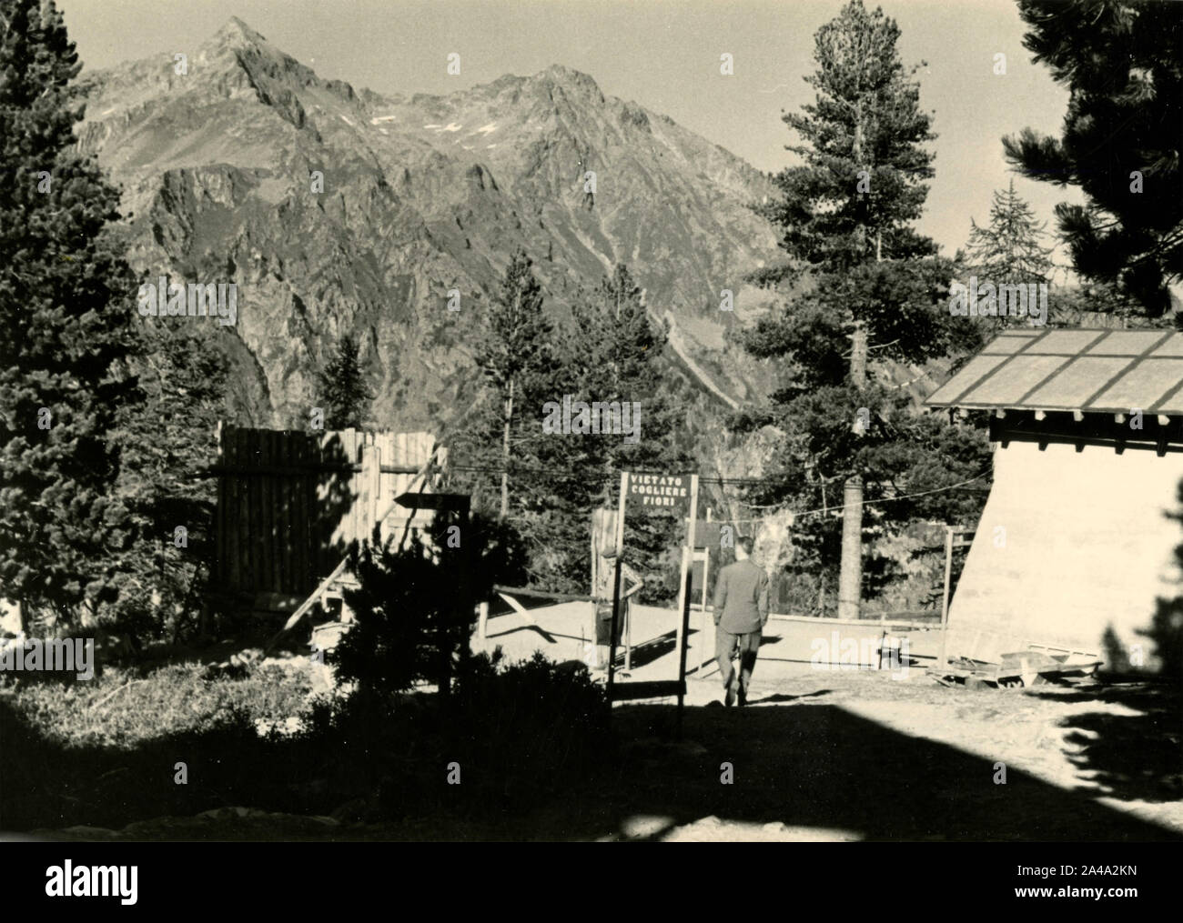 Cervin sur la montagne, l'Italie 1960 Banque D'Images