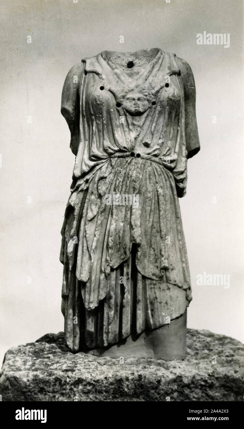 En statue grecque du corps d'une femme sans tête, 1930 Banque D'Images