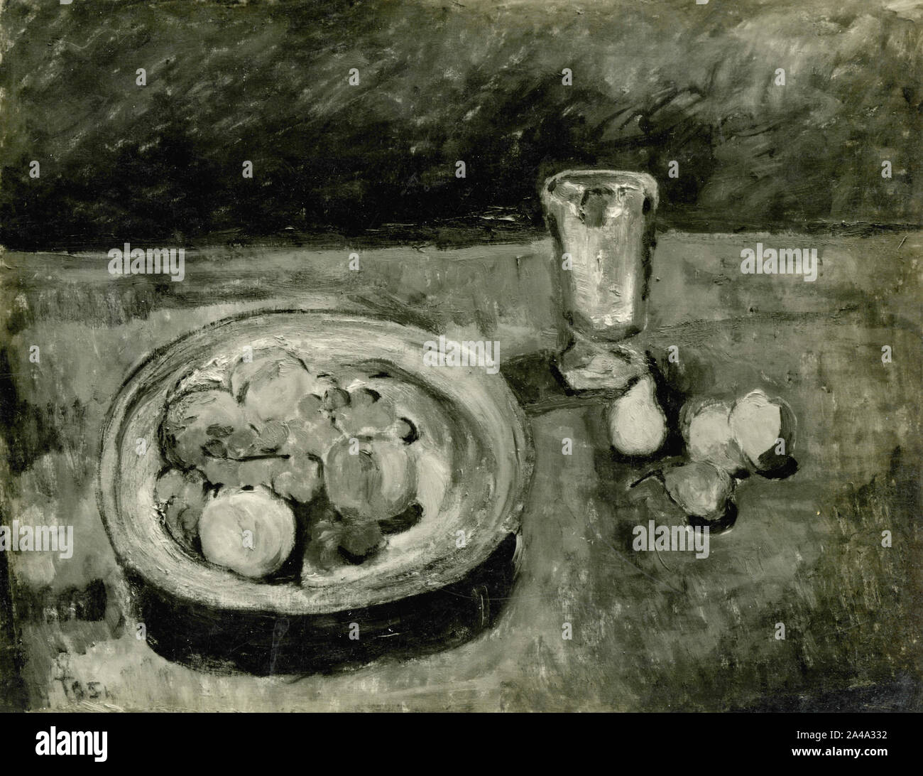 Nature morte, la peinture par l'artiste italien Arturo Tosi, 1930 Banque D'Images