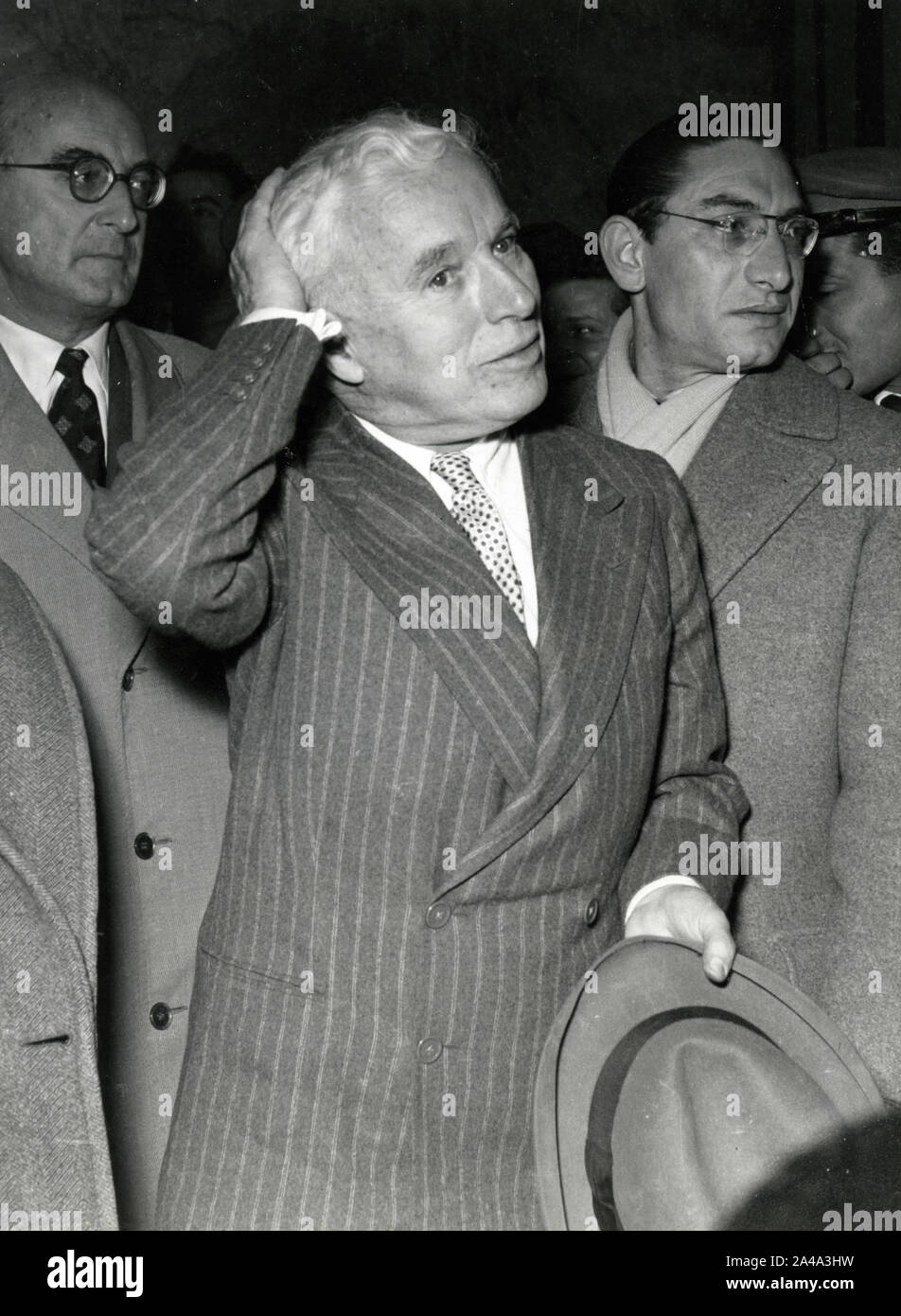 L'acteur britannique Charlie Chaplin, 1952 Banque D'Images