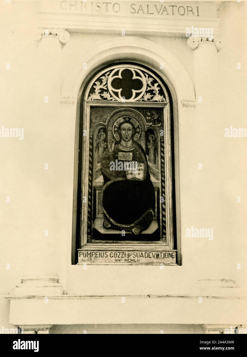 Édicule votif Pompeius Gozzi au Christ Sauveur, 1950 Banque D'Images