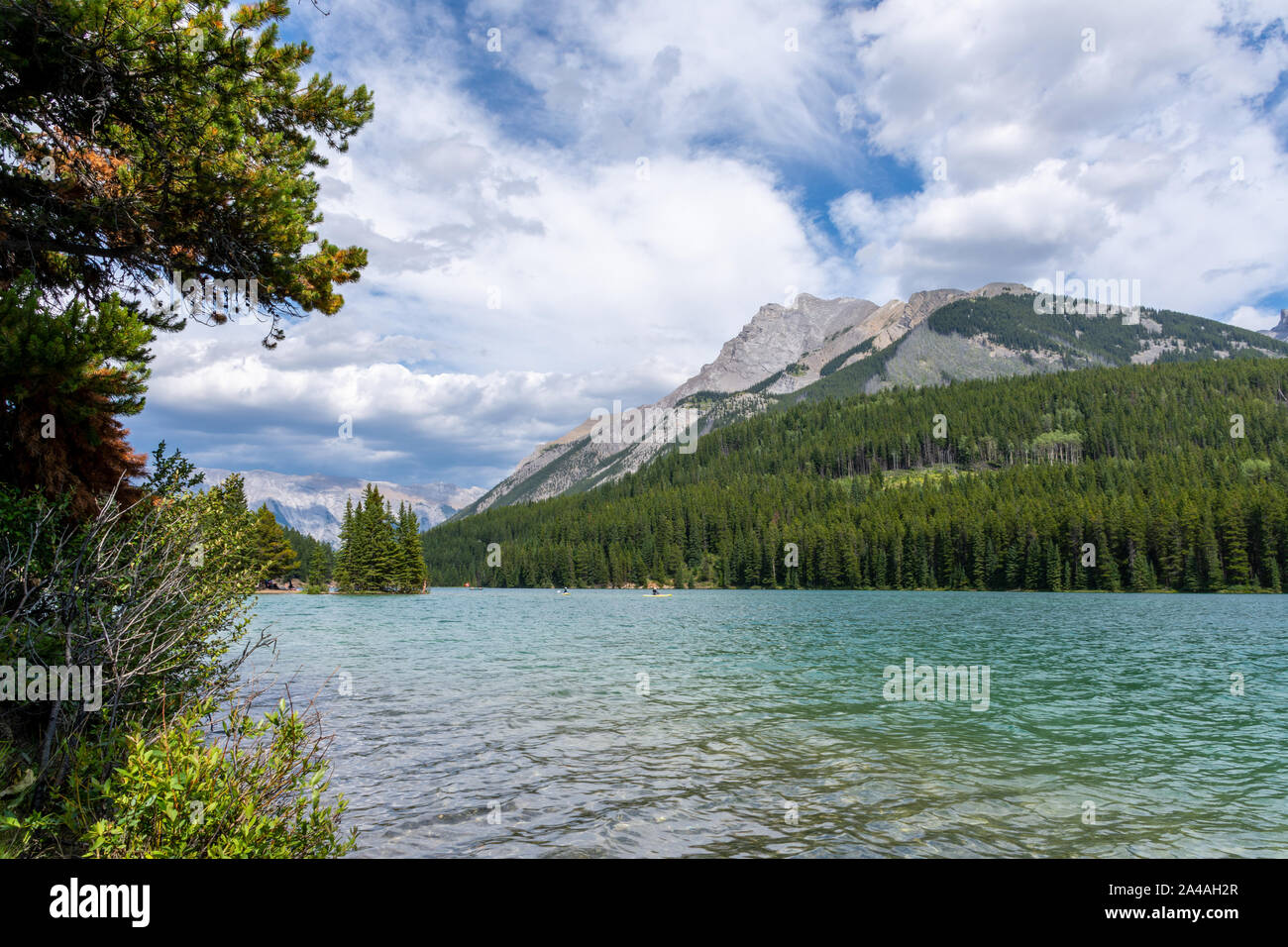Le lac Two Jack à Banff, Canada Banque D'Images