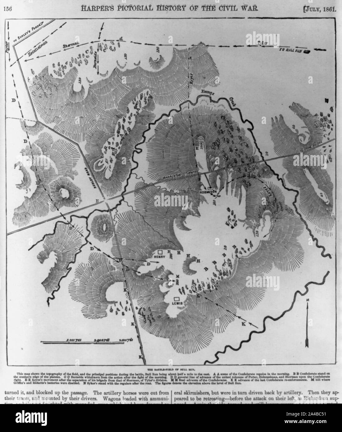 La bataille de Bull Run Banque D'Images