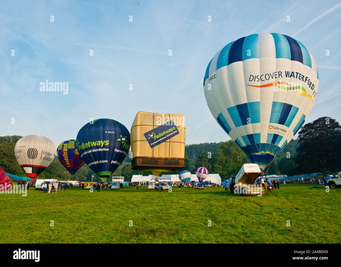 La ville de Waterford 'Discover' ballon à air chaud. Bristol International Balloon Fiesta, en Angleterre. Banque D'Images