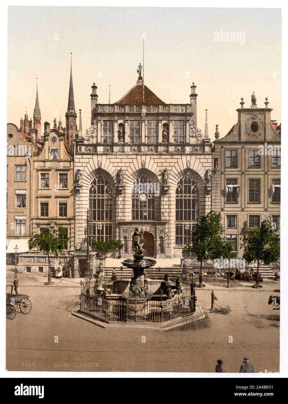 L'échange et l'Artushof, Danzig, la Prusse occidentale, Allemagne (c.-à-d., Gdańsk, Pologne) Banque D'Images