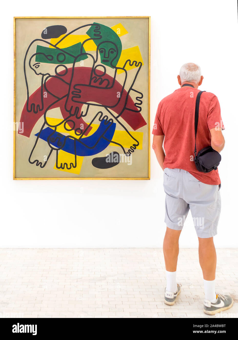 Voir Les Plongeurs De Fernand Léger Au Musée Rufino Tamayo, Mexico, Mexique Banque D'Images