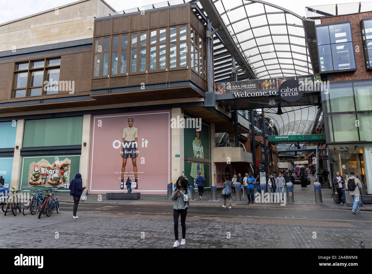 Le centre commercial Cabot Circus, Bristol, Royaume-Uni Banque D'Images