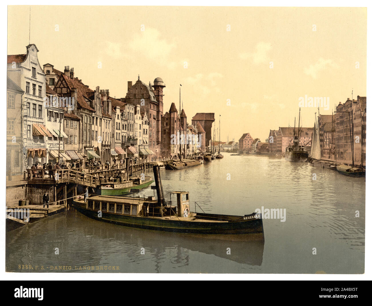 Le Grand Pont, Danzig, la Prusse occidentale, Allemagne (c.-à-d., Gdańsk, Pologne) Banque D'Images