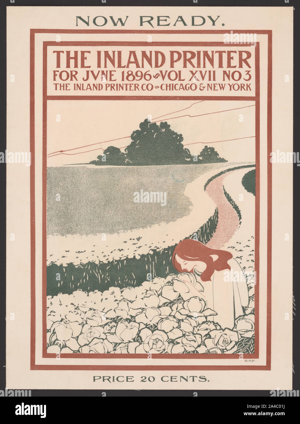 L'imprimante à l'intérieur des terres pour le mois de juin 1896 Banque D'Images