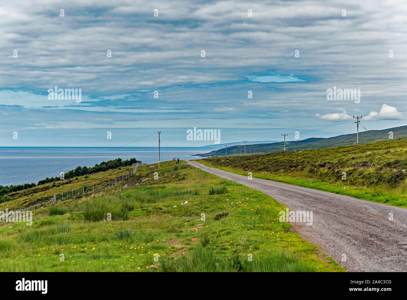 Route à voie unique, Lonbain, Portree, Ecosse Banque D'Images