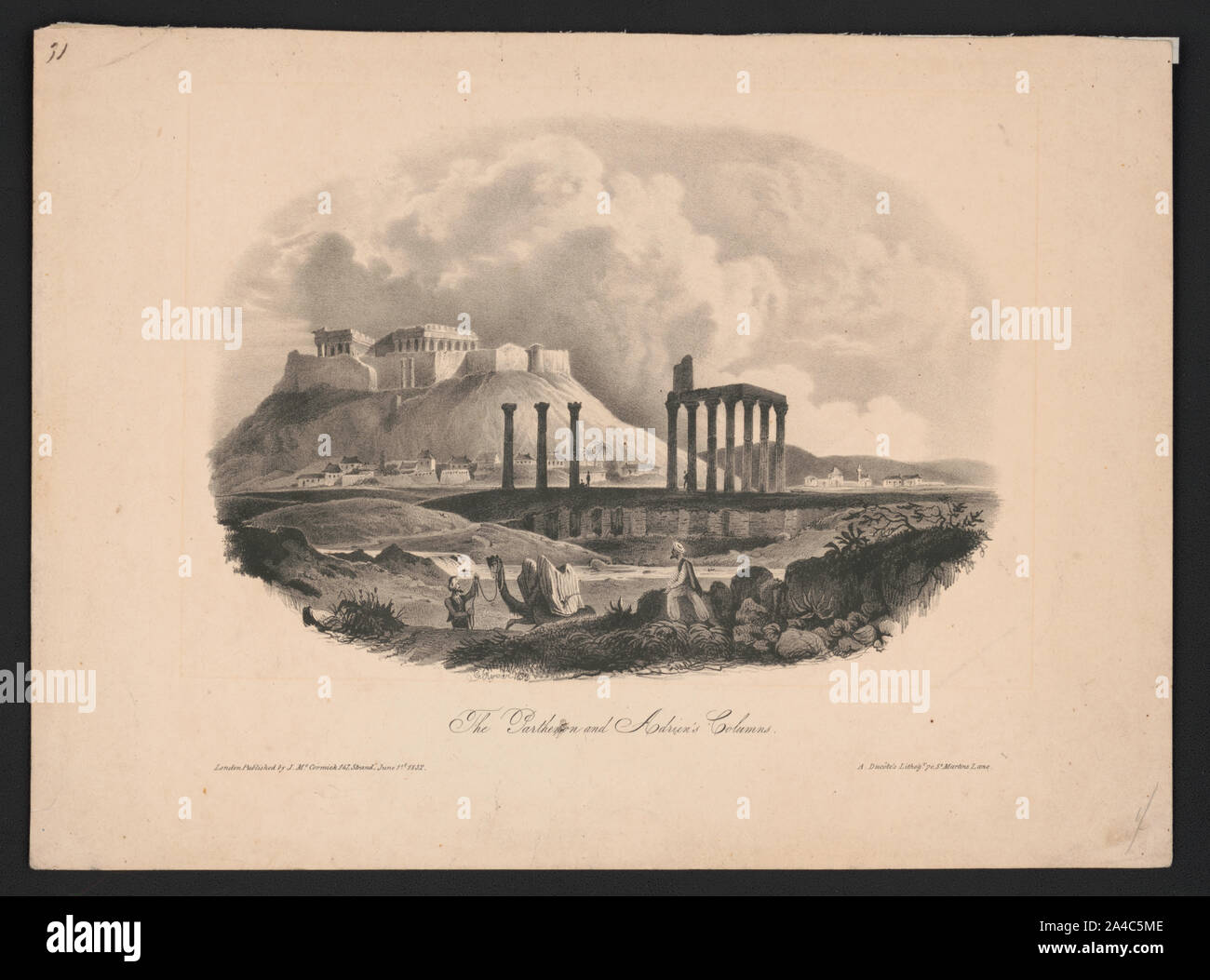 Le Parthénon et Adrien's columns Banque D'Images