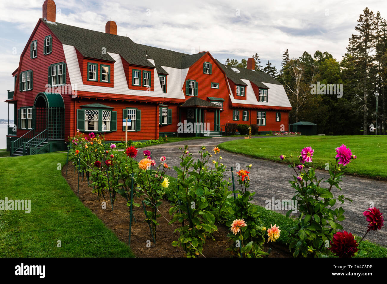 La résidence Roosevelt Parc international Roosevelt de Campobello   Welshpool, île Campobello, au Nouveau-Brunswick, CA Banque D'Images La résidence Roosevelt Parc international Roosevelt de Campobello   Welshpool, île Campobello, au Nouveau-Brunswick, CA Banque D'Images
