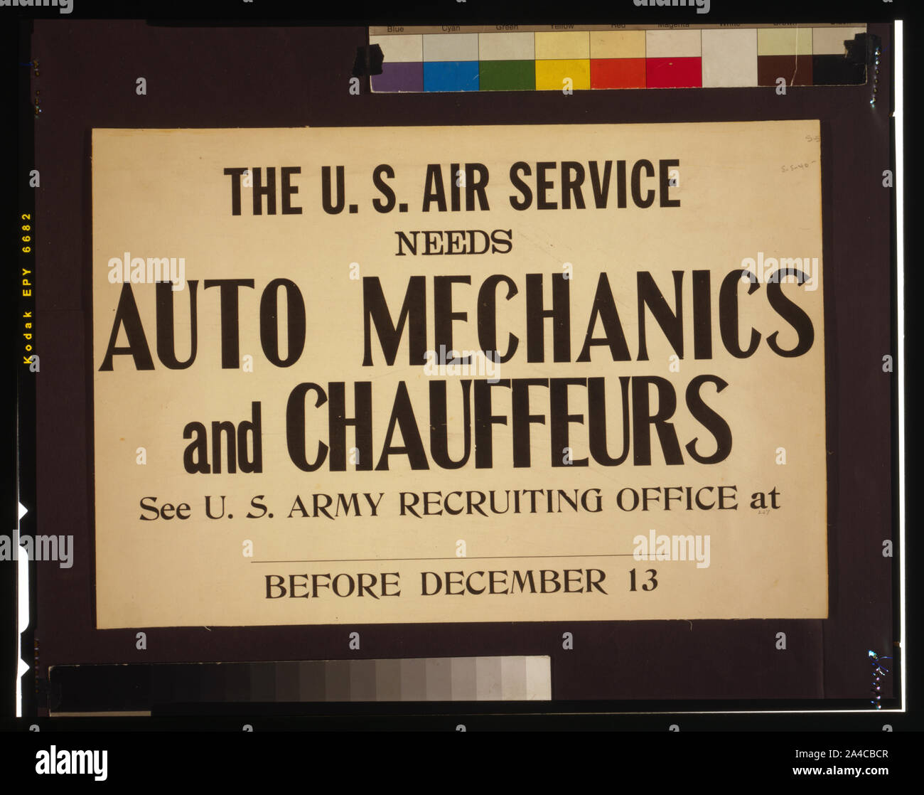 L'US Air Service a besoin de la mécanique automobile et les chauffeurs Banque D'Images