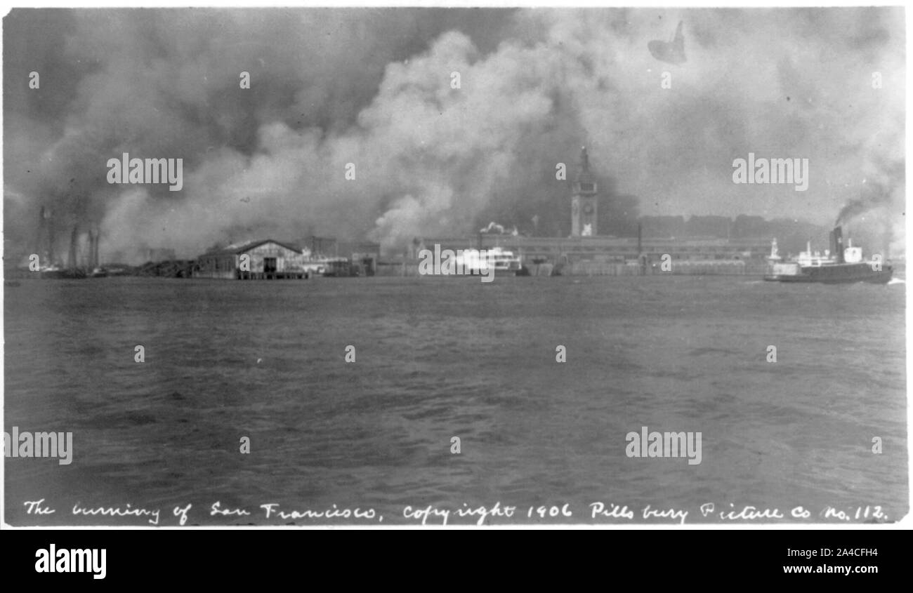 L'incendie de San Francisco Banque D'Images