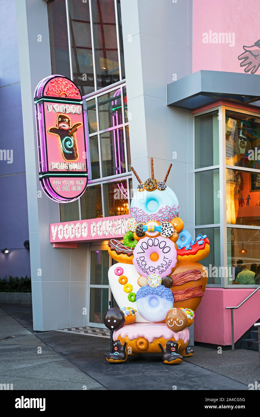 Voodoo Doughnut, Beignerie, CityWalk, Universal Studios Orlando, Floride, USA Banque D'Images