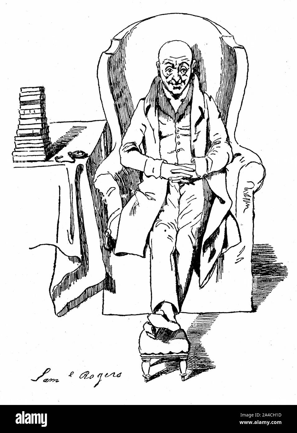 Portrait gravé de Samuel Rogers (1763 - 1855) un poète anglais, qui, au cours de sa vie est l'un des plus célèbres. Banque D'Images Portrait gravé de Samuel Rogers (1763 - 1855) un poète anglais, qui, au cours de sa vie est l'un des plus célèbres. Banque D'Images