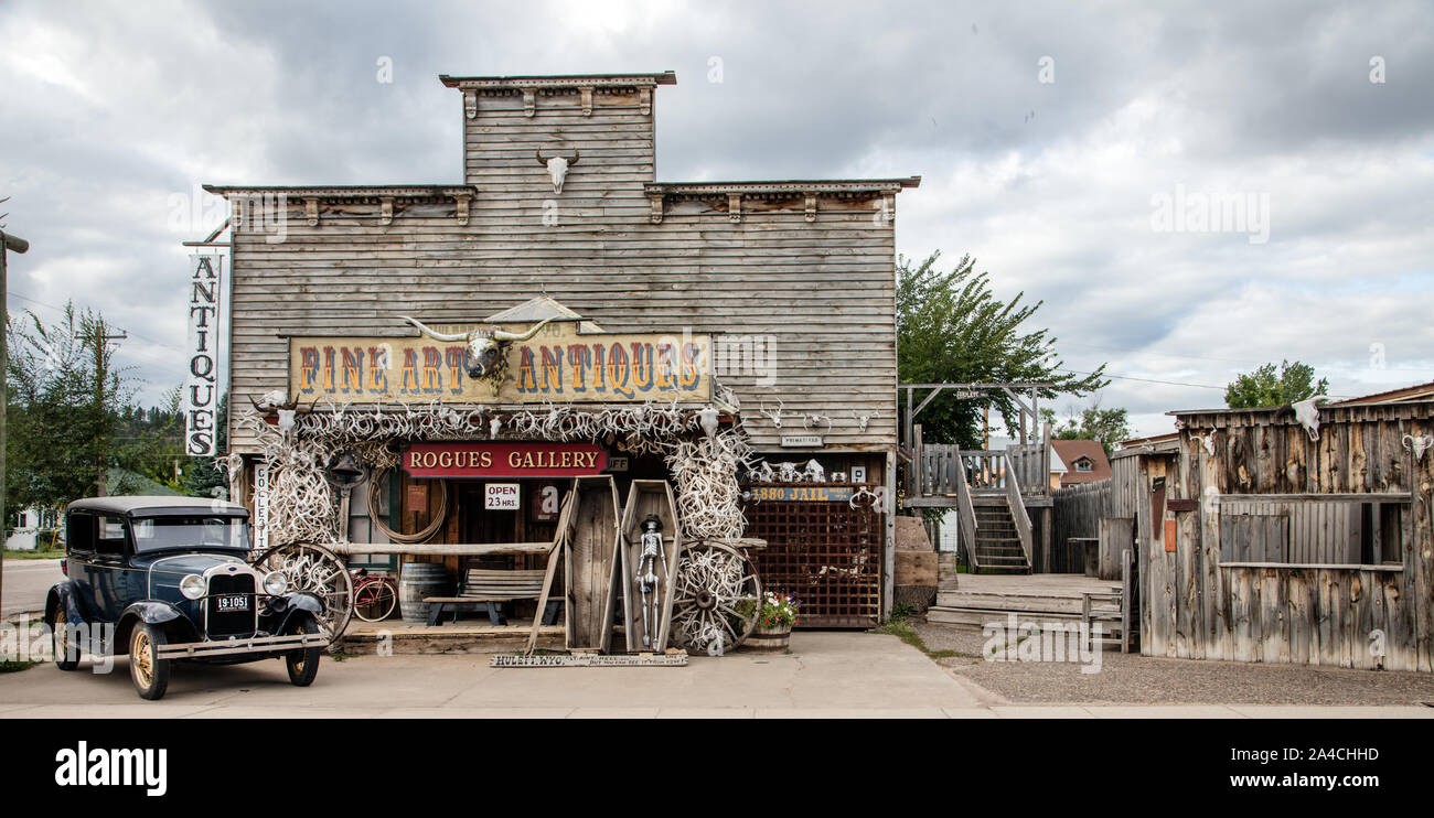 Le complexe Rogues Gallery antique store in Hulett, Wyoming Banque D'Images