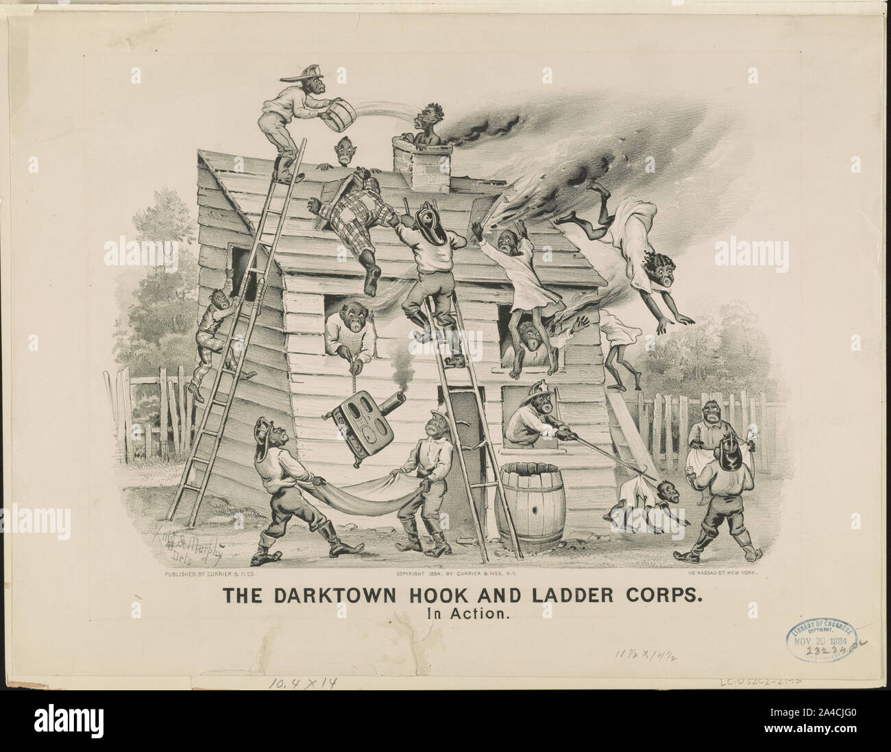 Le crochet darktown et échelle : corps en action Banque D'Images