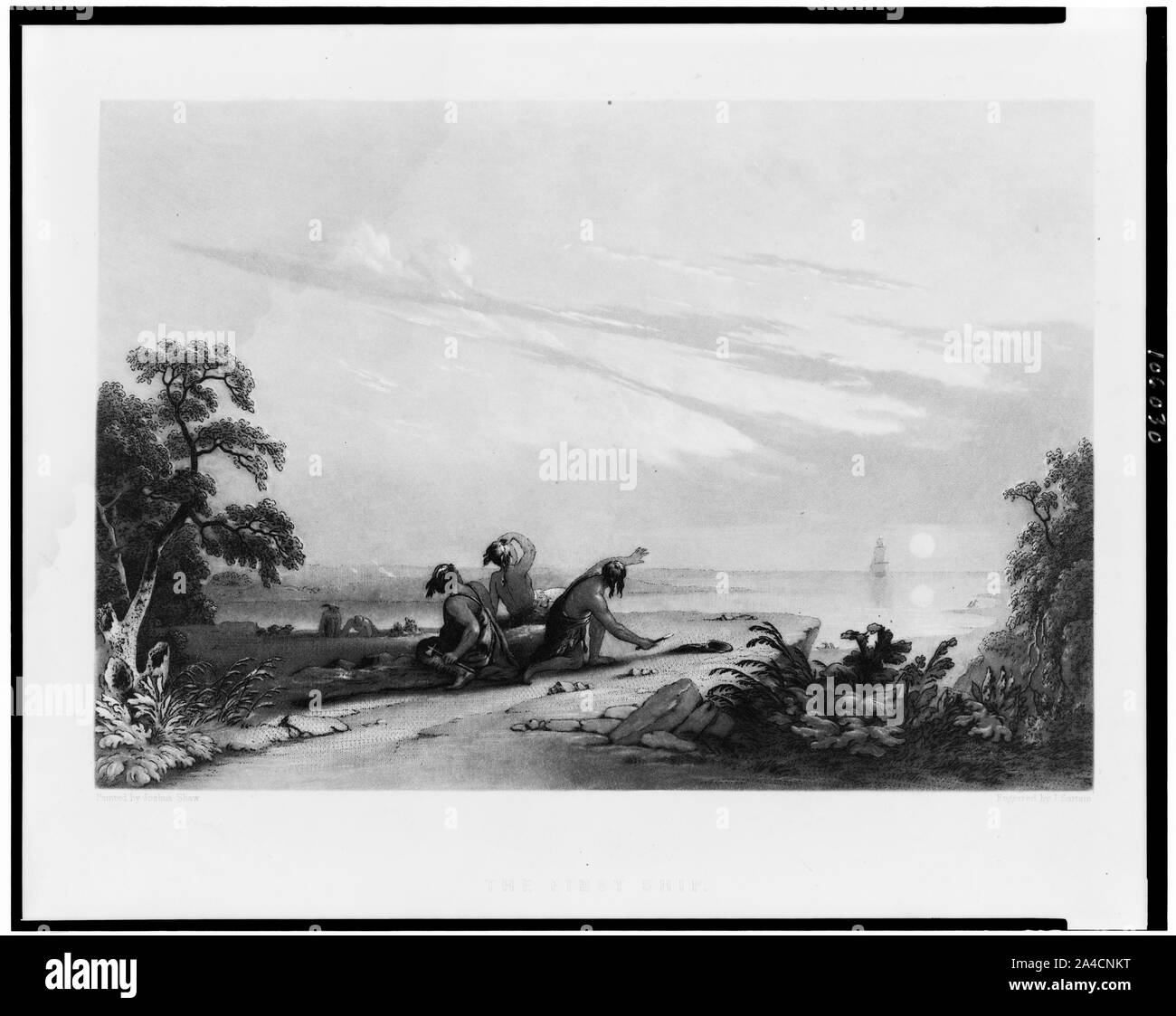 Le premier navire / peint par Joshua Shaw Banque D'Images