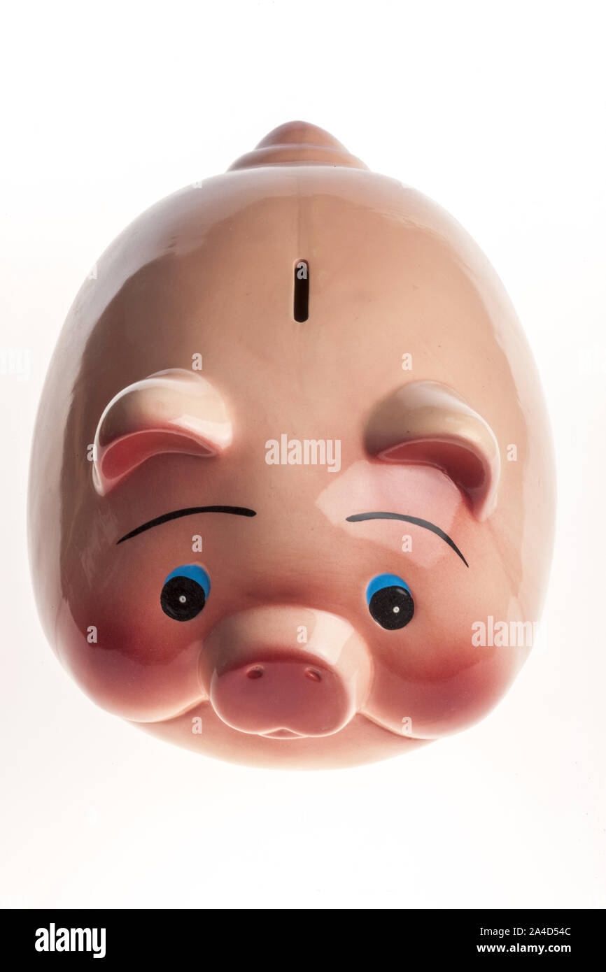 Tirelire, rose, porcelaine, Banque D'Images