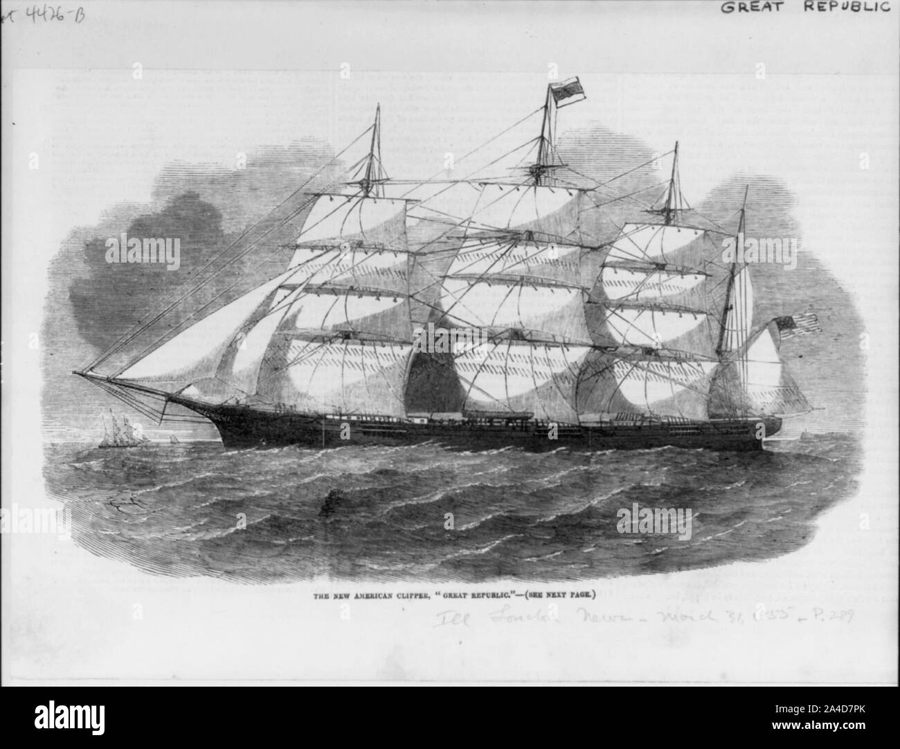 The new American clipper, GRANDE RÉPUBLIQUE Banque D'Images