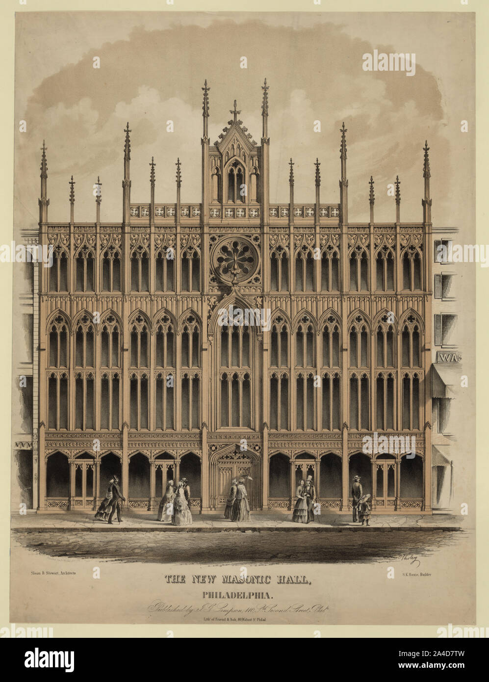 La nouvelle masonic hall, Philadelphia Banque D'Images