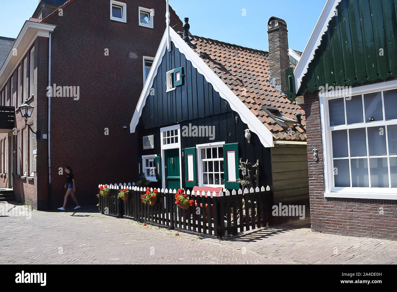 Old Dutch House de l'île de Marken, Pays-Bas Banque D'Images