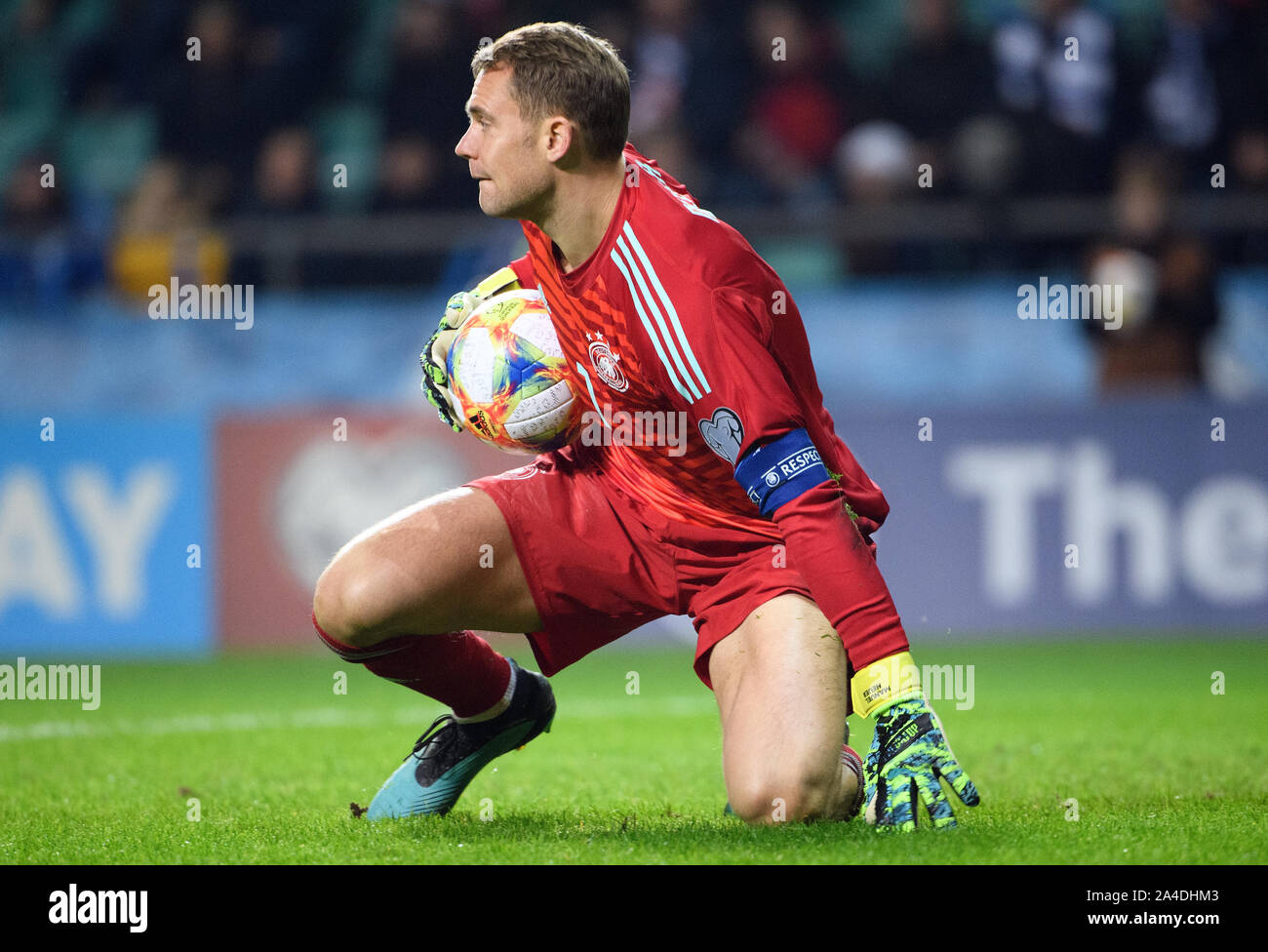 Tallinn, Estonie. 13 Oct, 2019. Simple action, Free-standing gardien Manuel Neuer (Allemagne). GES/football/Qualification EURO : l'Estonie - Allemagne, 13.10.2019 Football/soccer : Estonie : qualificatifs contre l'Allemagne, Tallinn, 13 octobre 2019 dans le monde de l'utilisation | Credit : dpa/Alamy Live News Banque D'Images