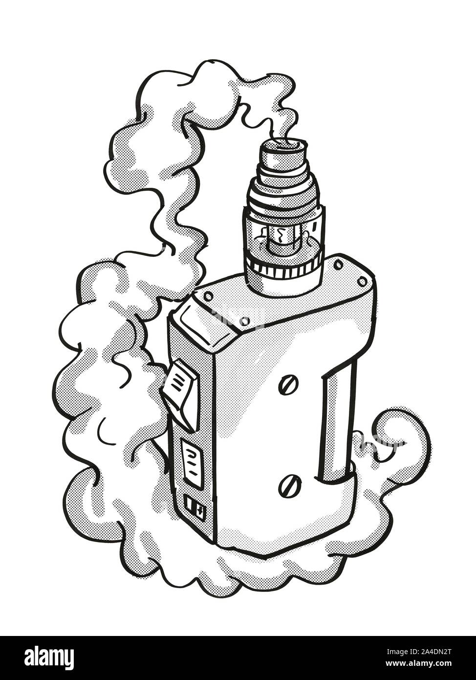 elfbar nachfüll pod läuft aus Illustration Vectorielle Vintage D'un Logo De Vape Illustration Stock main image 0