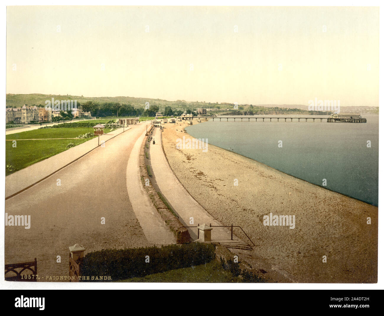 L'exploitation des sables bitumineux, Paignton, Angleterre Banque D'Images