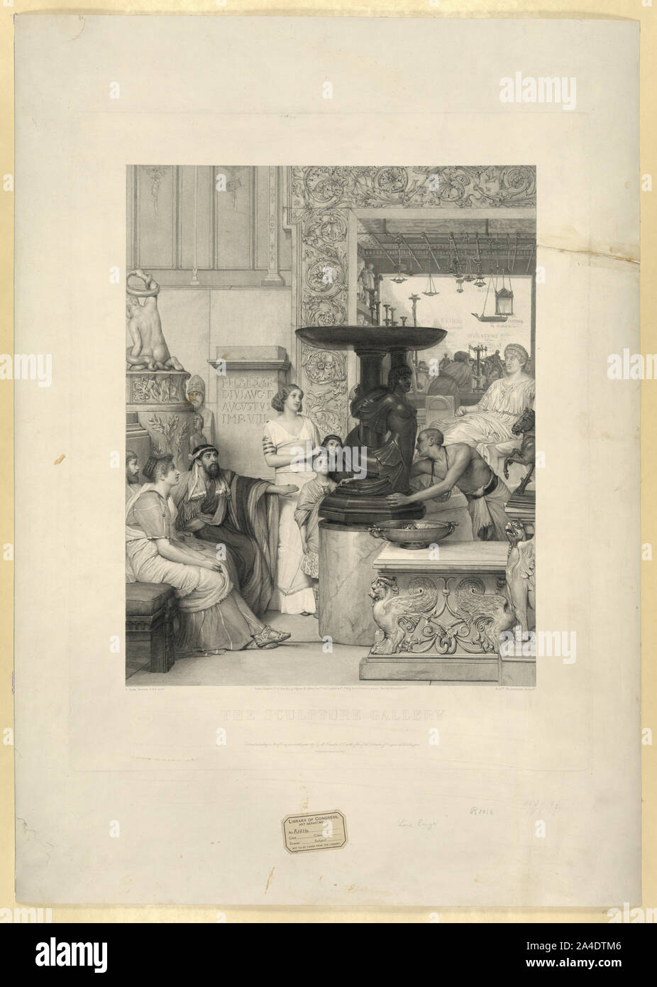 La sculpture gallery / L. Alma Tadema A.R.A. pinxt. Banque D'Images