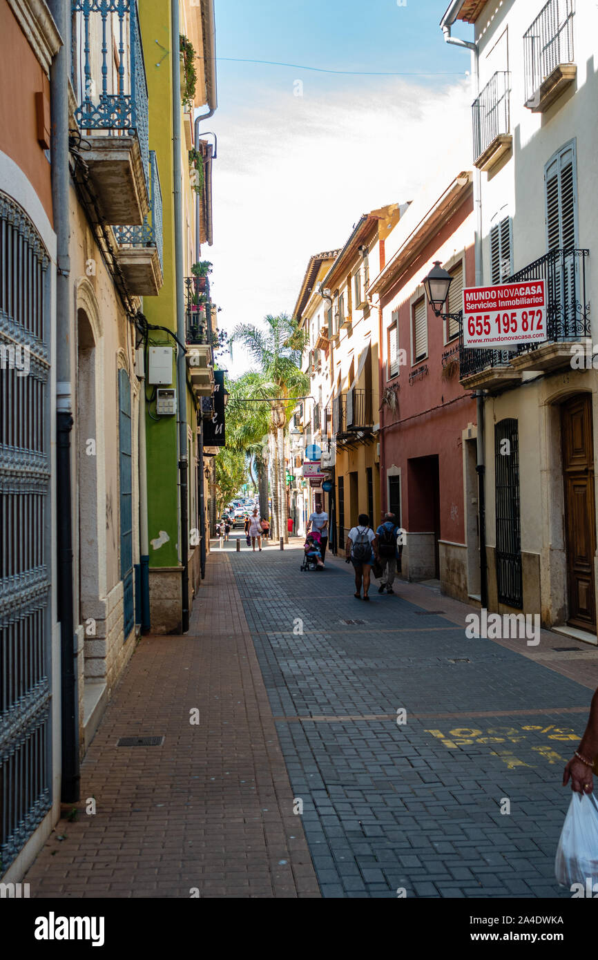 Rues de Denia Banque D'Images