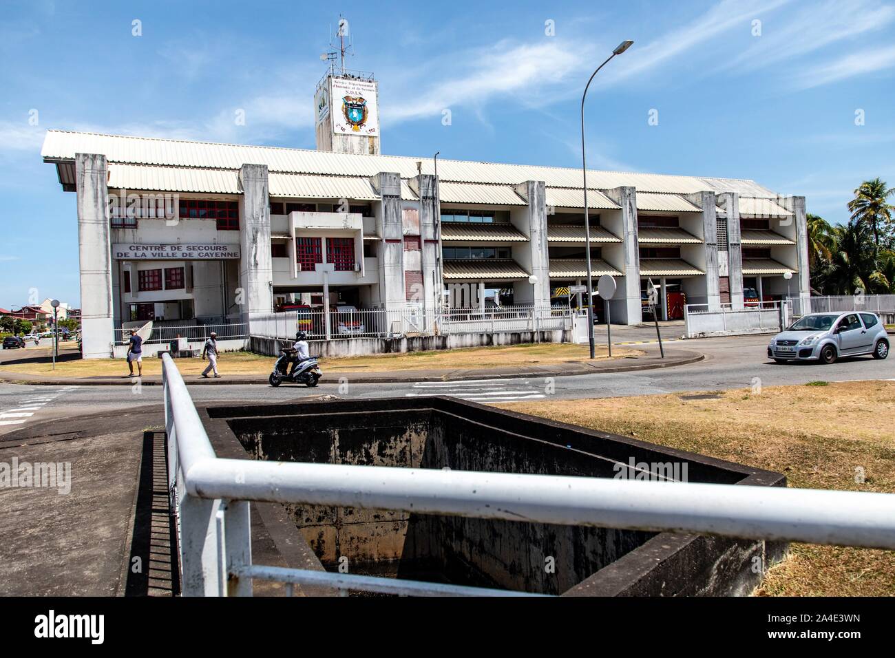 Principaux SERVICES D'URGENCE CENTRE DE LA VILLE DE CAYENNE, Guyane, département d'outre-mer, l'AMÉRIQUE DU SUD, FRANCE Banque D'Images