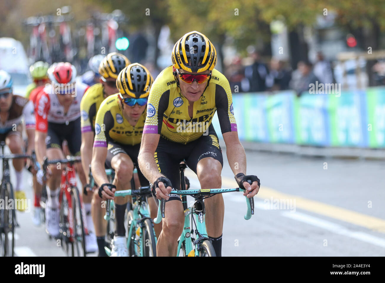 L'équipe de Slovénie Primoz Roglic Visma Jumbo iL Giro di Lombardia 2019 Cycling Tour de Lombardie Como Italie Banque D'Images